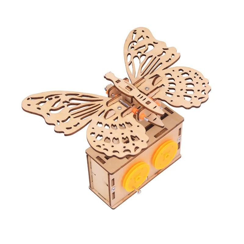 puzzle 3d en bois | Kit Girouette DIY STEM Educatif Scientifique papillion