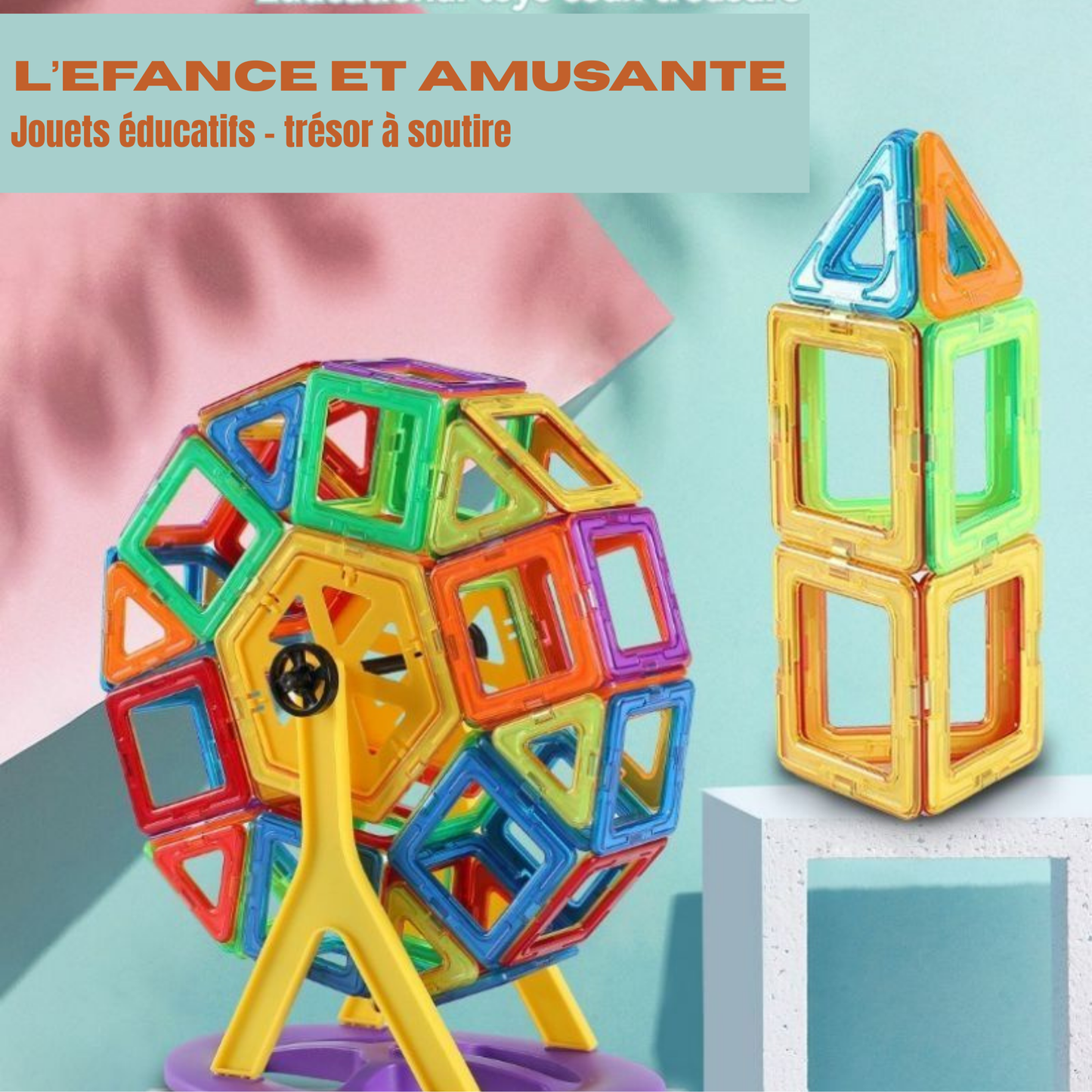 Blocs Magnétiques Éducatifs – STEM Jouets pour Apprendre en Jouant