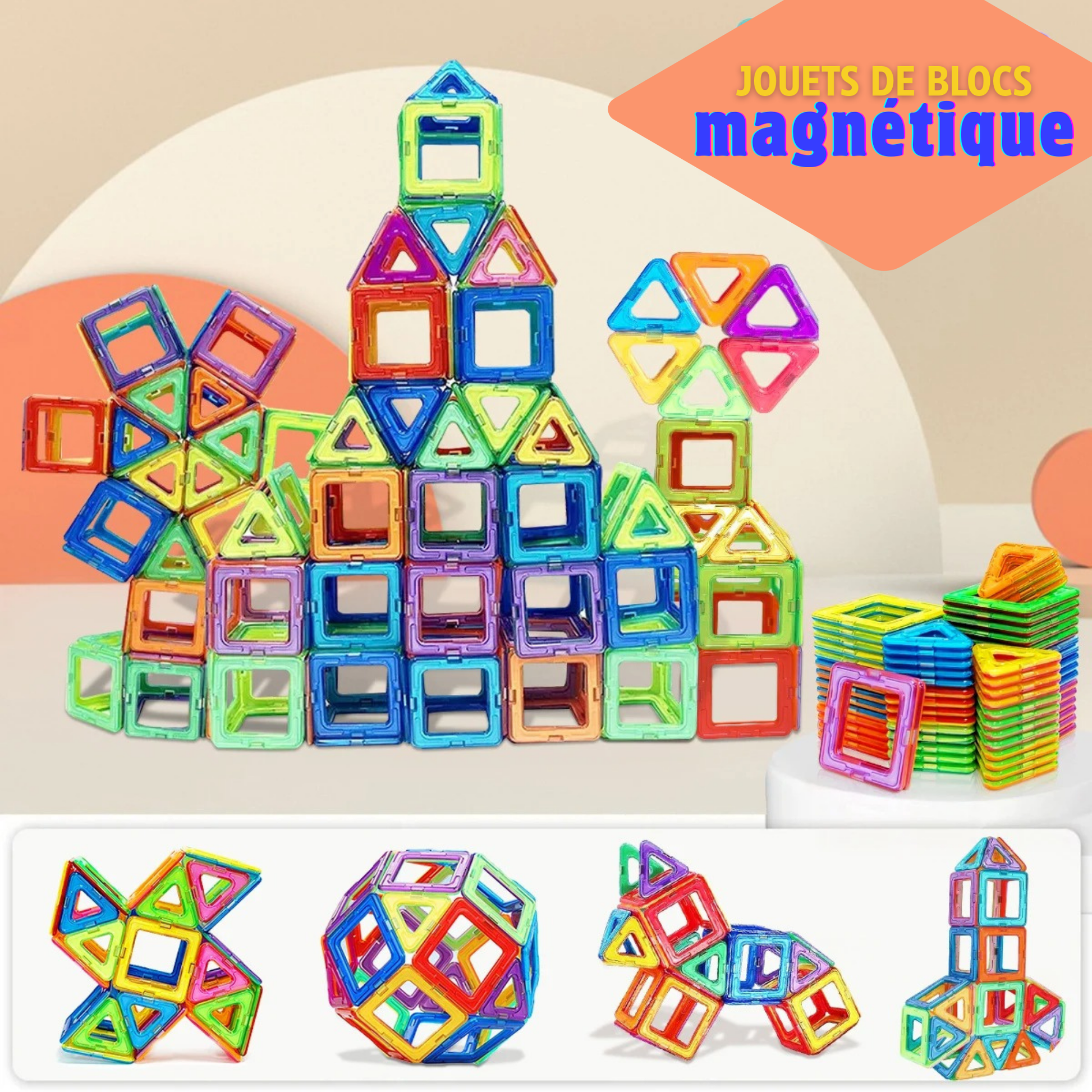 Blocs de construction magnétiques – Jouets éducatifs présentés