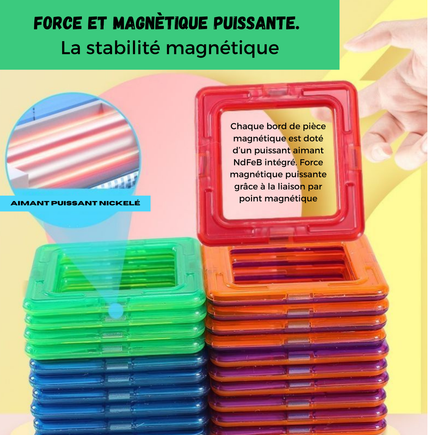 Jouet Magnétique Construction – Activité STEM Sans Écran pour Enfants