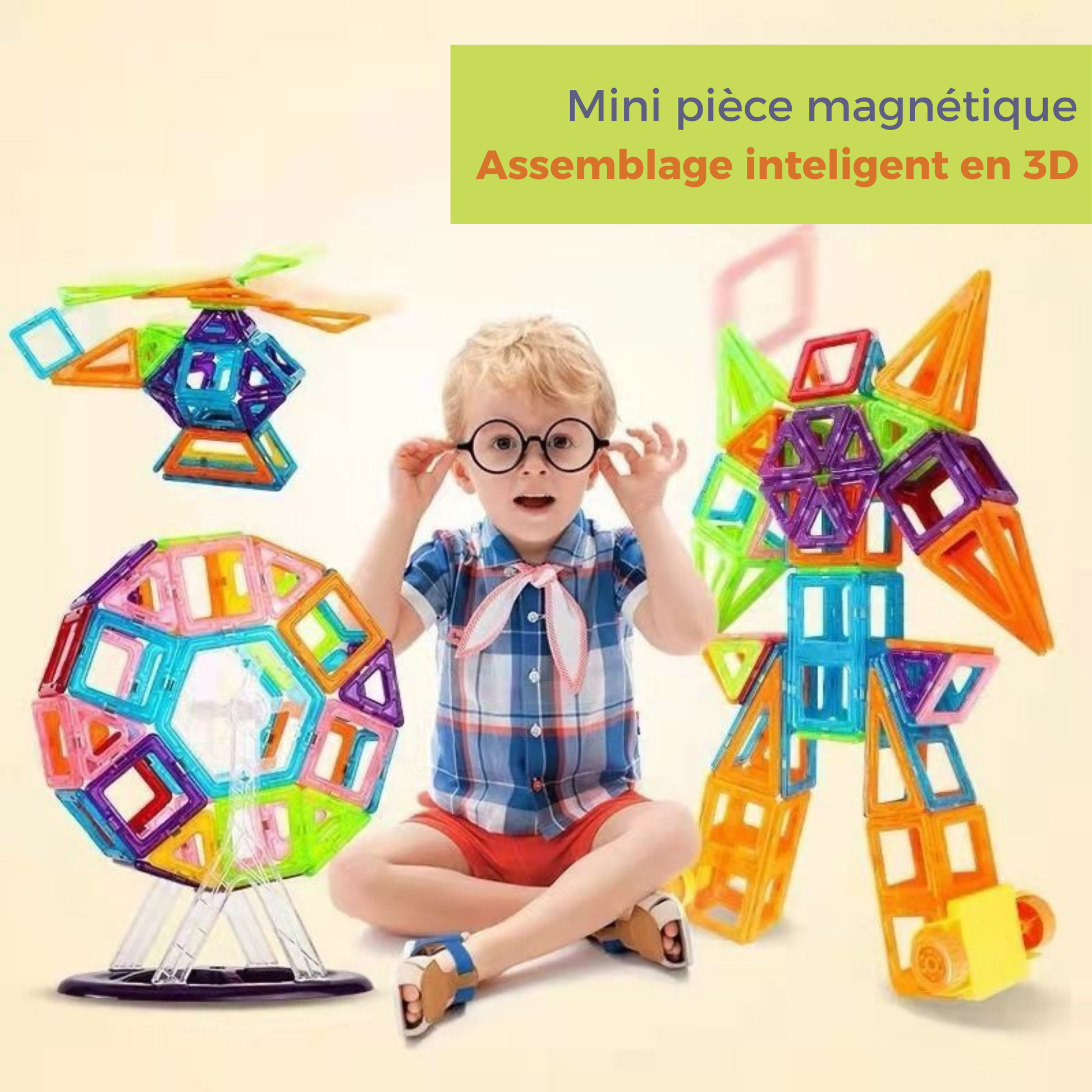 Jouet de Construction Magnétique – Développe l’Imagination et la Créativité des Enfants