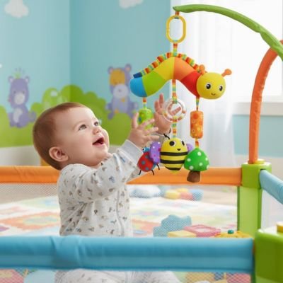 Arche Bébé Sécurisée – Jouet à Fixer sur Lit, Parc ou Tapis