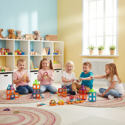 blocs magnetiques pour creer des chateaux et tours