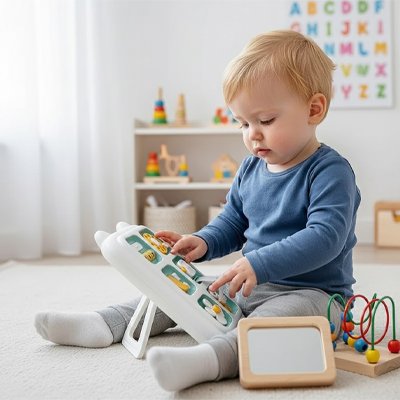 busy board couleurs pastel pour la chambre