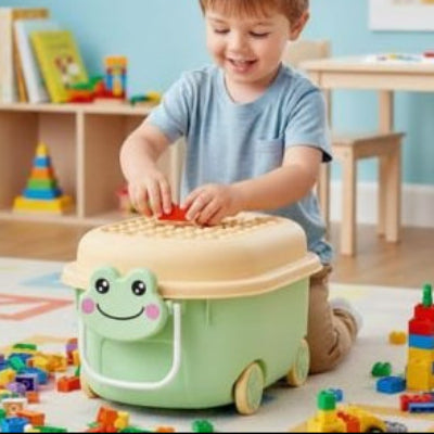 coffre a jouet enfant avec roues mobiles