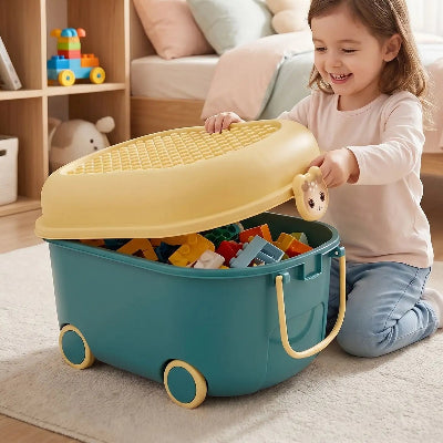 coffre a jouet pratique pour petit espace chambre