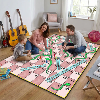 tapis de jeux pour bebe | antidérapant serpents et échelles | Flanelle