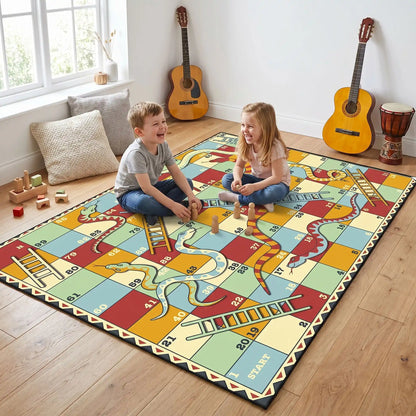 tapis de jeux pour bebe | antidérapant serpents et échelles | Flanelle