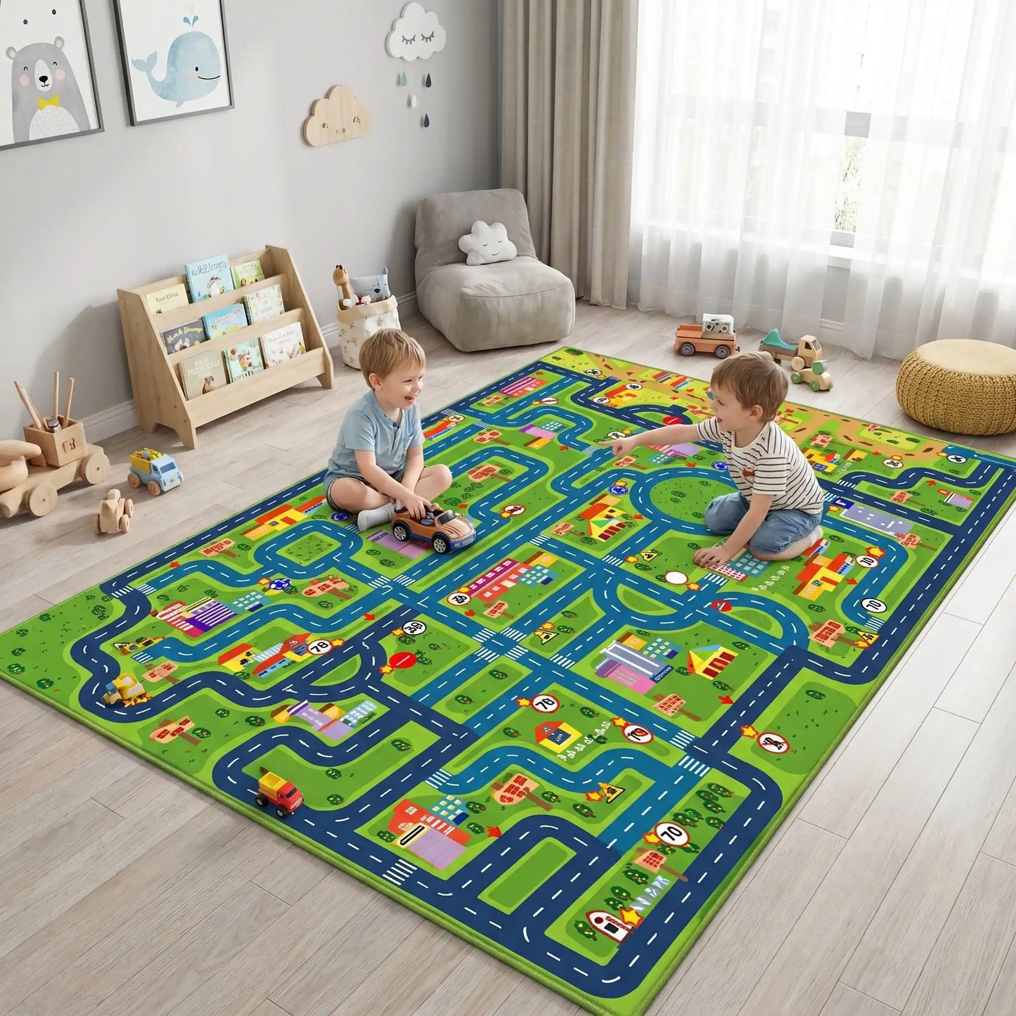 tapis de jeux pour bebe | piste voiture | antidérapant
