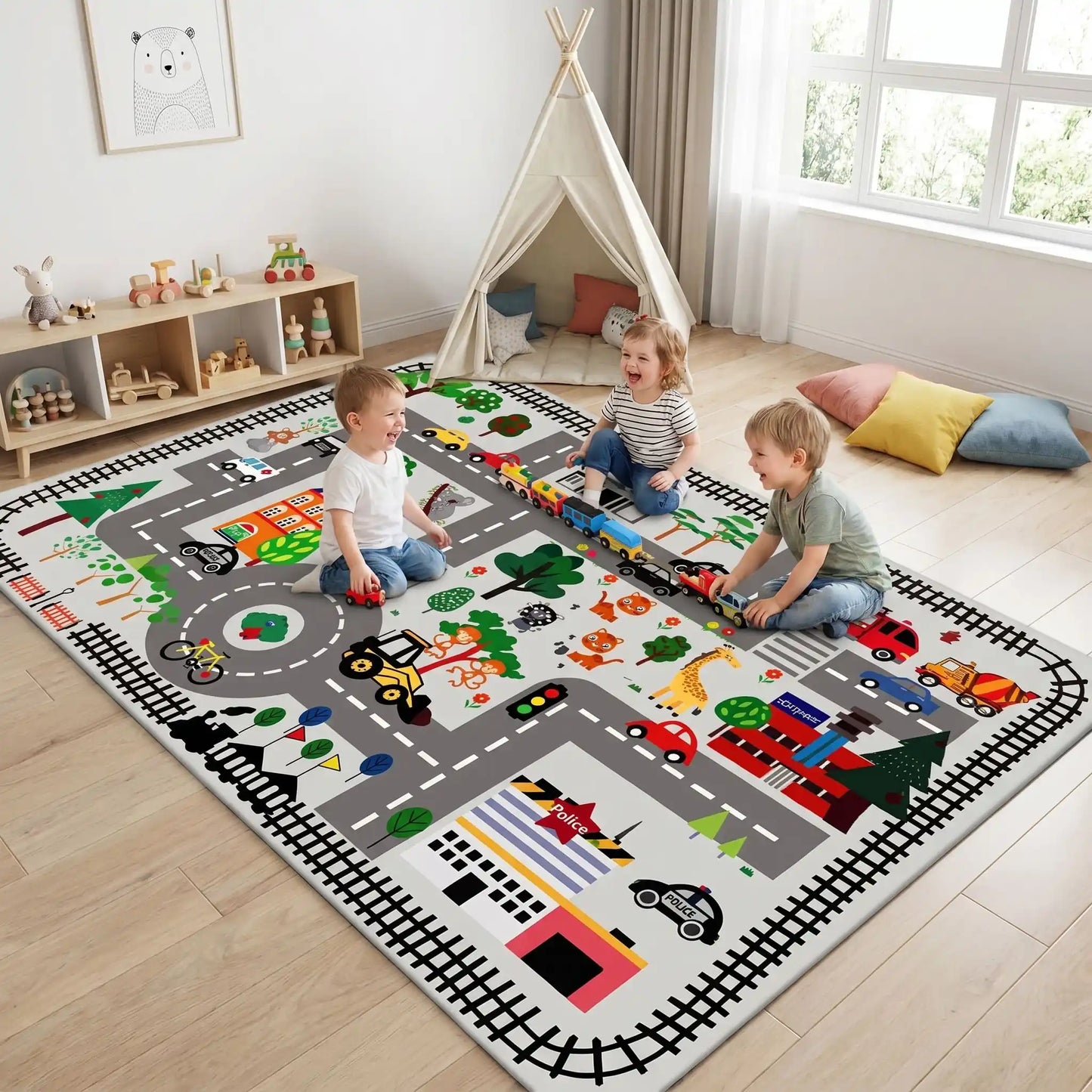 tapis de jeux pour bebe | piste voiture | antidérapant
