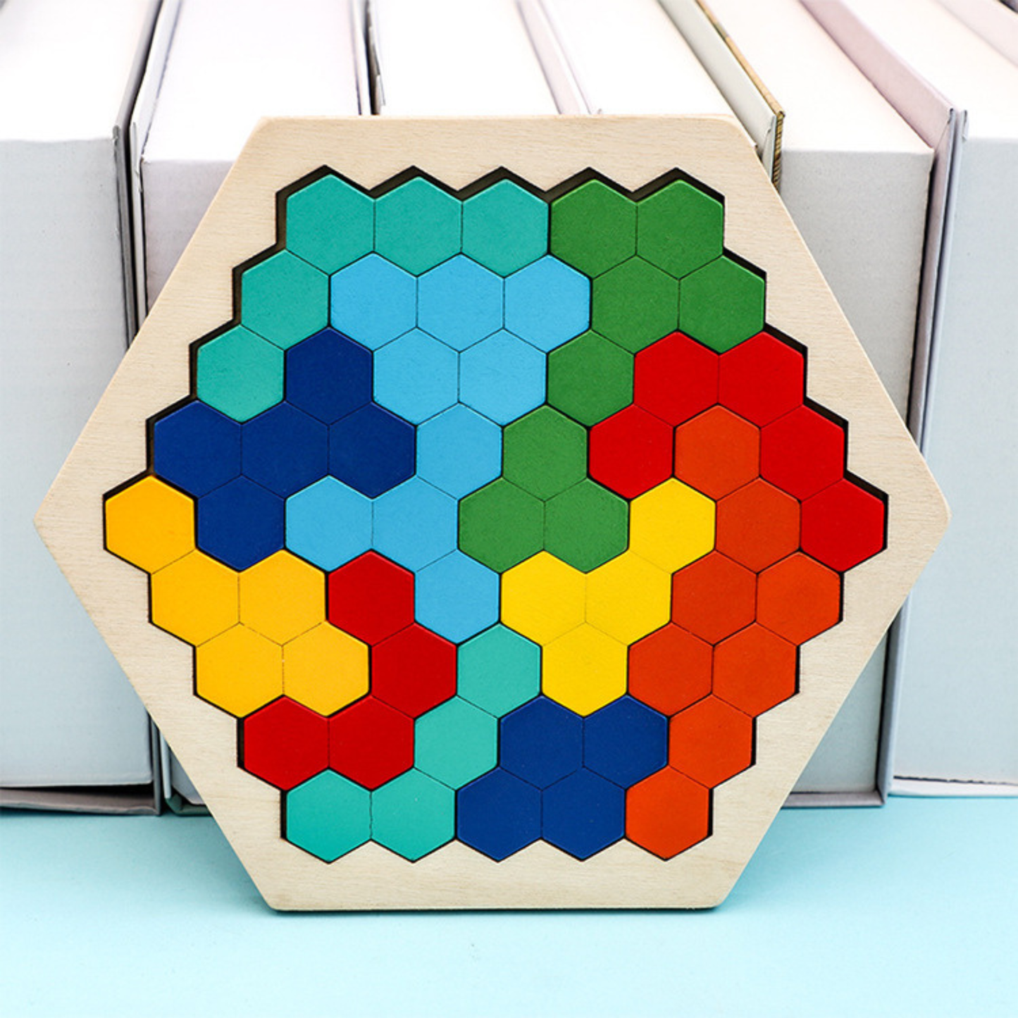 Jouet en bois durable : puzzle éducatif pour éveil et réflexion