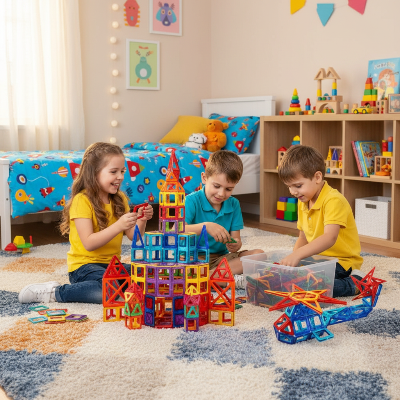 jouet de construction magnetique evolutif pour enfant