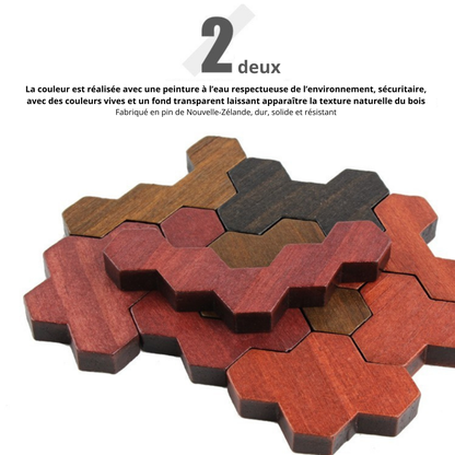 Jouet éducatif en bois : puzzle créatif et amusant pour enfants