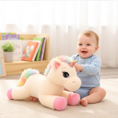 Licorne peluche magique pour enfants : câlins et imagination