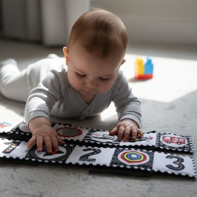 Livre bébé en tissus modulable : éveil sensoriel et amusement