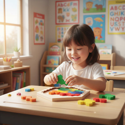 logique jeu puzzle bois logique enfant