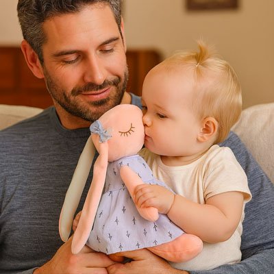 Peluche Lapin Mignon – Doudou Apaisant au Design Attendrissant