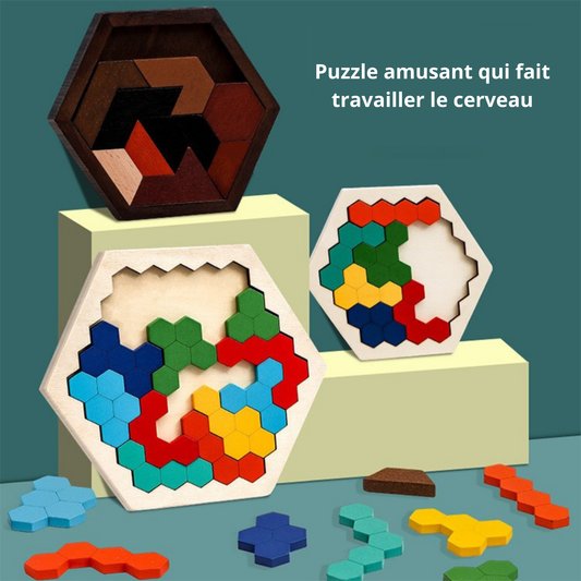 Puzzle en bois éducatif : développer la logique et la concentration
