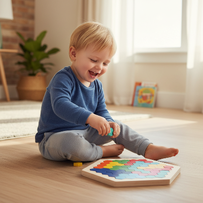 puzzle familial en bois enfant