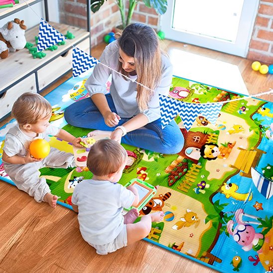 Tapis de Jeu Bébé Épais – Protection Contre les Chocs et le Froid
