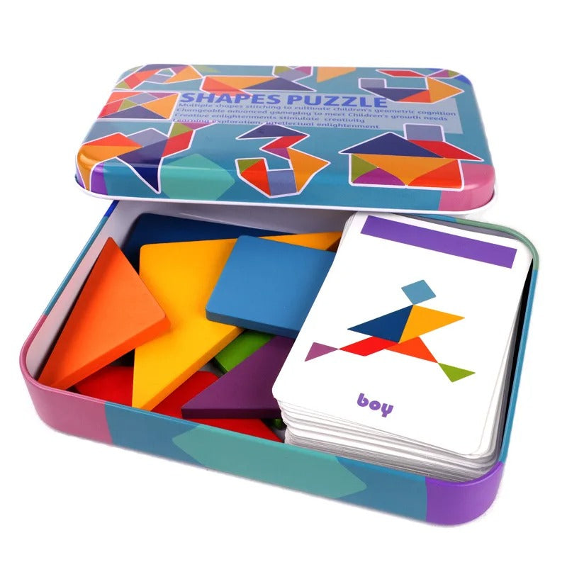Jeu tangram en bois | Créatif Éducatif