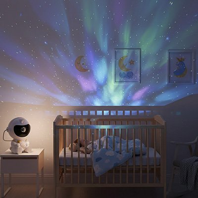 Veilleuse Projection Galaxie – Lumière Rotative et Effets Cosmiques Apaisants